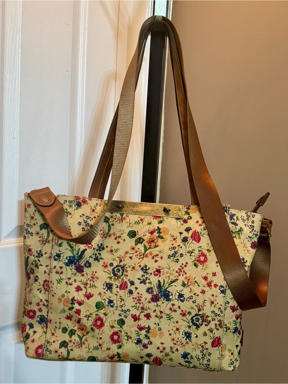 Patricia Nash Silvi TPU Coated Canvas Travel Tote-Prairie Rose